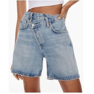 Agolde criss cross denim short size 25